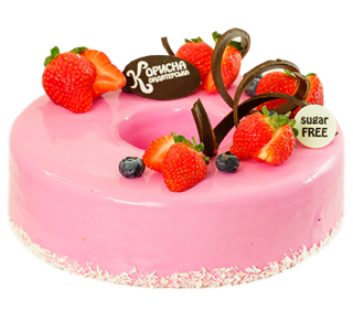 Торт «Полунично-обліпиховий»